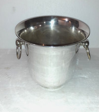 ANCIEN  SEAU A GLACE POUR CHAMPAGNE EN METAL ARGENTE