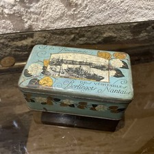 A LA RENOMMÉE- BERLINGOT NANTAIS- Boite ancienne tole lithographiée TRANSBORDEUR