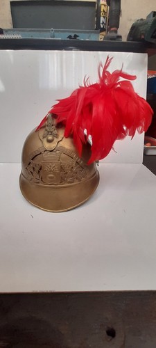 Casque pompier ancien - casque,