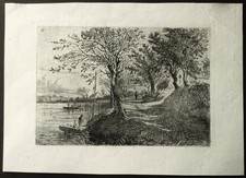 Eau forte. Ecole française