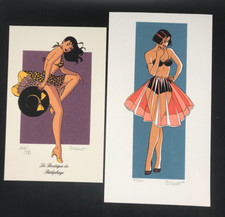 PIN-UP - BERTHET - 2 EX-LIBRIS
