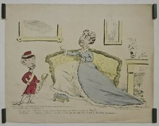 Le jeune Louis	Circa 1870 Estampe en couleur Politique Caricature