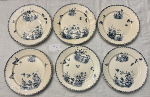 Assiettes plates faience - 6,