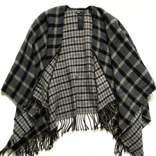 Maje Plaid Check Shawl Wrap