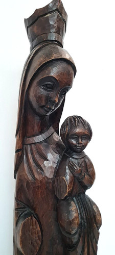 Vierge enfant en bois - en,