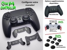 Manette Sony Ps5 Midnight Black + Palettes interchangeables type Burn/Scuf/Geek