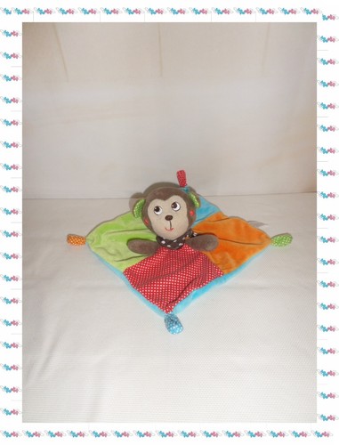 Doudou semi plat singe - -,