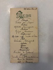 Ancien menu restaurant 1908