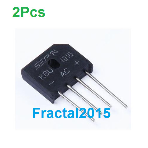 2pcs kbu1010 10a - 10a, 1000v