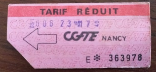 Anciens tickets bus cgfte - anciens,