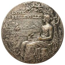 Médaille cuivre argenté " Lyre de Belleville - 25ème anniversaire 1895 " RASUMNY