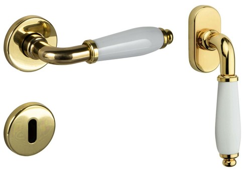 Poignée porte laiton - poignée,