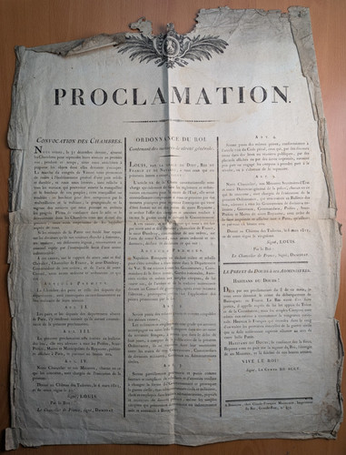 Proclamation de Louis XVIII