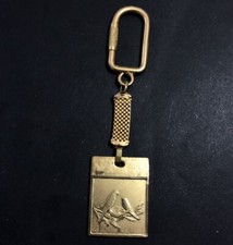 PORTE-CLE ANCIEN Société Ornithologique Niort  OISEAU  Métal Doré / KEYCHAIN