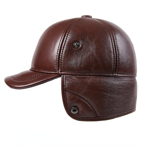 Hommes cuir chapeau trappeur - chapeau,