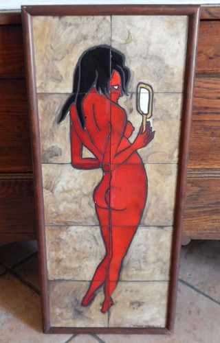 Ancien tableau carreaux - tableau,