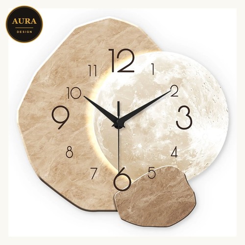 Montre murale lunaire - , bois