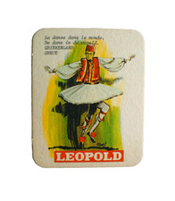 Sous bock  bière Leopold Danse dans le monde Grèce