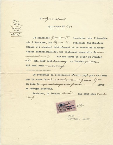 Timbre taxe 238 sur - timbre,