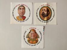 LOT 3 STICKERS VINTAGE DEUX HEURES MOINS LE QUART AVANT JESUS CHRIST   COLUCHE