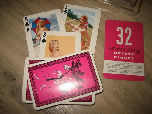 Ancien jeu cartes sexy - cartes,