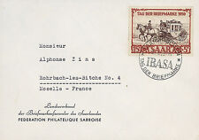 FDC SARRE "1er Jour - IBASA - Journée du Timbre" 1950