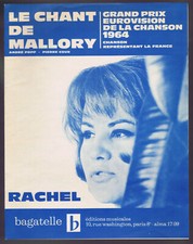▬►PARTITION ORIGINALE DE 1964 - RACHEL _EUROVISION _ LA CHANT DE MALLORY
