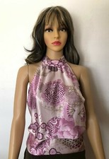Vtg high neck elegant halter - high,