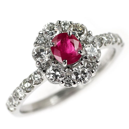 Bague diamant rubis sang - , de
