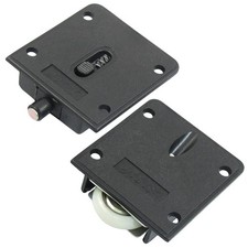 Assiette en plastique Noir 25 mm dia penderie roulettes de porte coulissante