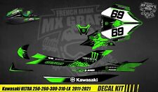 KIT DÉCO / DECAL KIT JET SKI KAWASAKI ULTRA 250-260-300-310-LX - MONSTER GREEN