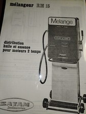 ANCIENNE BROCHURE SATAM MELANGEUR RM 15 POMPE A ESSENCE