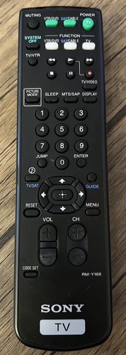 Sony y168 remote - sony,