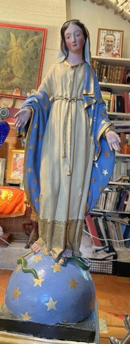 Statue vierge marie - en, bois