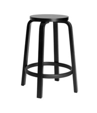 ALVAR AALTO - TABOURET NOIR - DESIGN SCANDINAVE - EDITION ARTEK