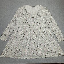 Gudrun Sjoden Tunique XXL Floral Extensible Modal Jersey Shirt Top Chemisier 2XL