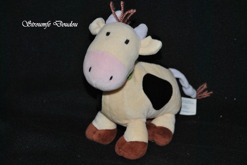 Peluche doudou vache obaibi - peluche,
