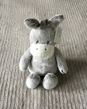 Peluche Doudou Ane Âne Cheval gris blanc chiné 27cm Kiabi Simba Toys