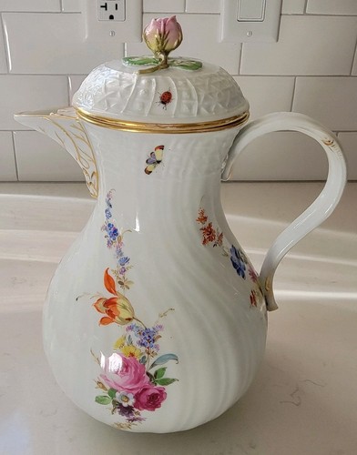 Meissen floral butterfly - meissen,