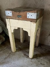 Ancien et authentique billot de boucher à rénover XXème siècle