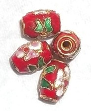 4 PERLES CLOISONNEES 10 MM
