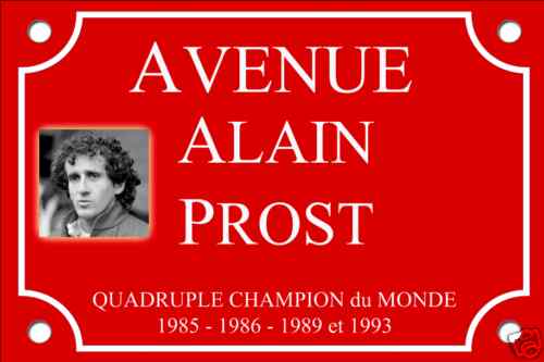 Plaque rue alain prost - alain,