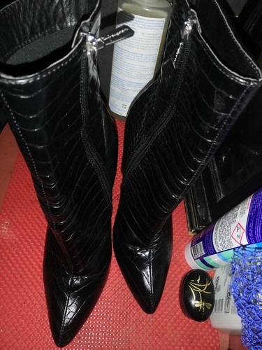 Bottines cuir vernis - 🎀, en