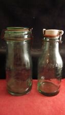 Lot de 2 anciens bocaux rare bocal La Lorraine 1.5 L et Ideal bouchon porcelaine