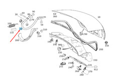 Support de charnière gauche