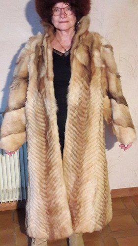 Manteau fourrure véritable - manteau,
