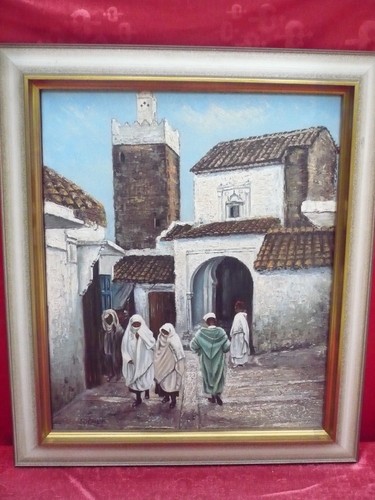 Tableau ancien jolie scène - tableau, de