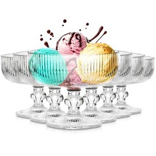 Coupe glace verre 270 ml 6 pcs coupe à dessert coupe pudding cuisine