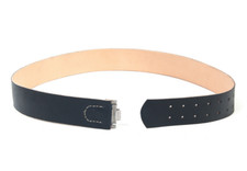 WW2 WK2 Ersatz de cuir ceinturon allemand reproduction noire M44 - 110cm