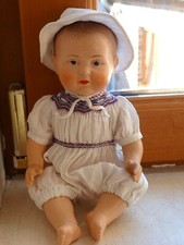 Ancien jouet poupon bébé poupée Jacky celluloïd SNF FRANCE Années 30